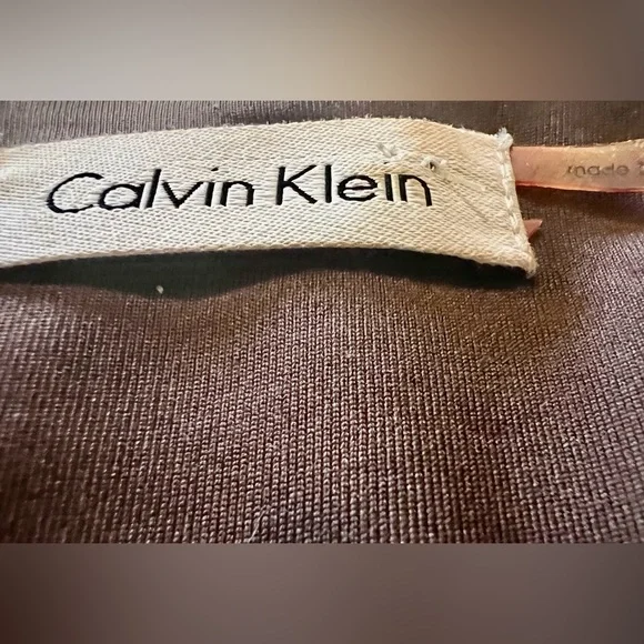 BIG SALE(4 for $30)- Calvin Klein One Shoulder Brown Dress - Picture 4 of 4
